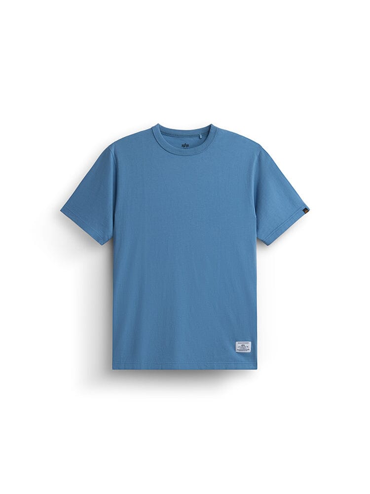 ALPHA INDUSTRIES: ALPHA NEWS PATCH TEE- BLUE