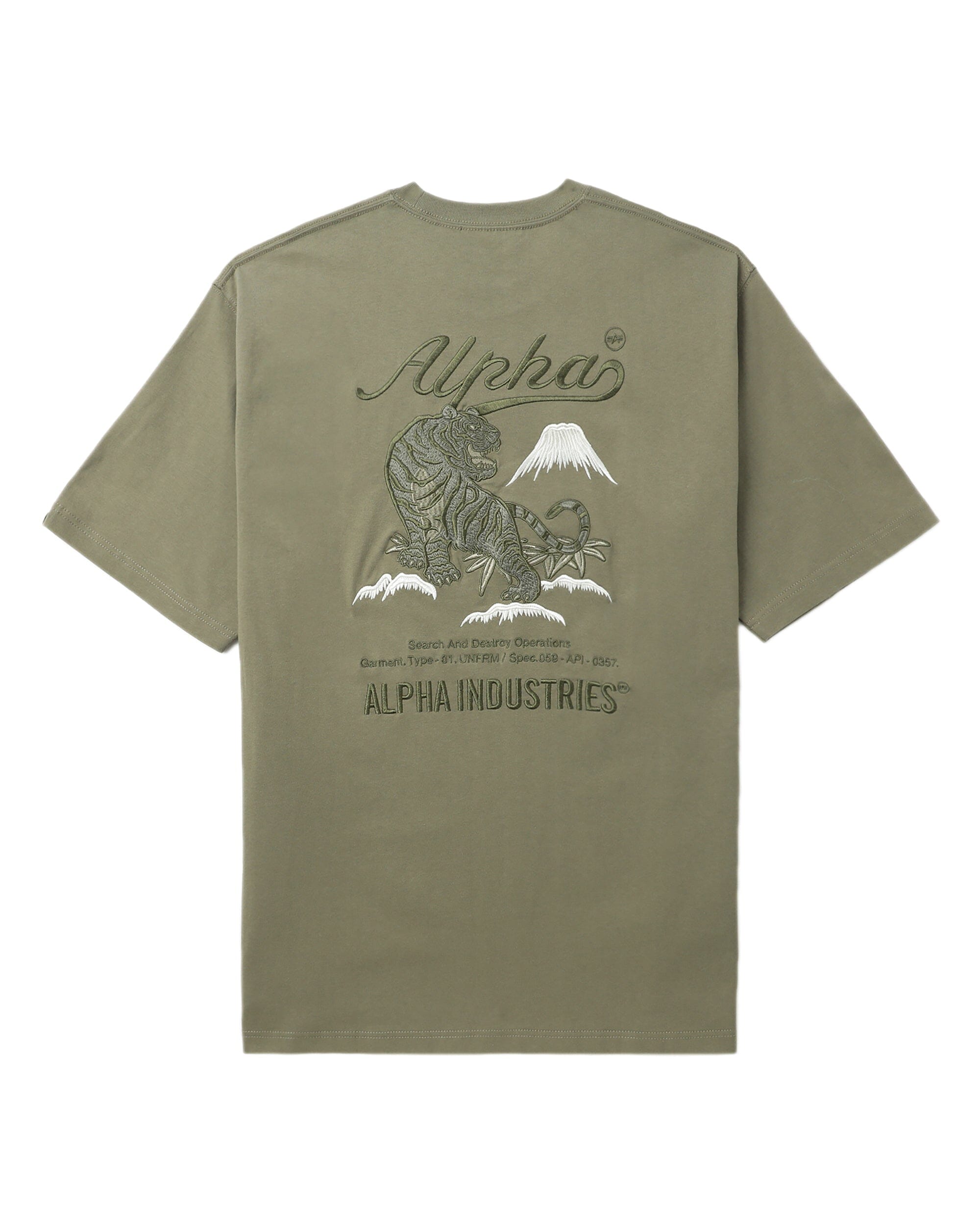 TIGER SEARCH AND DESTROY TEE - OLIVE