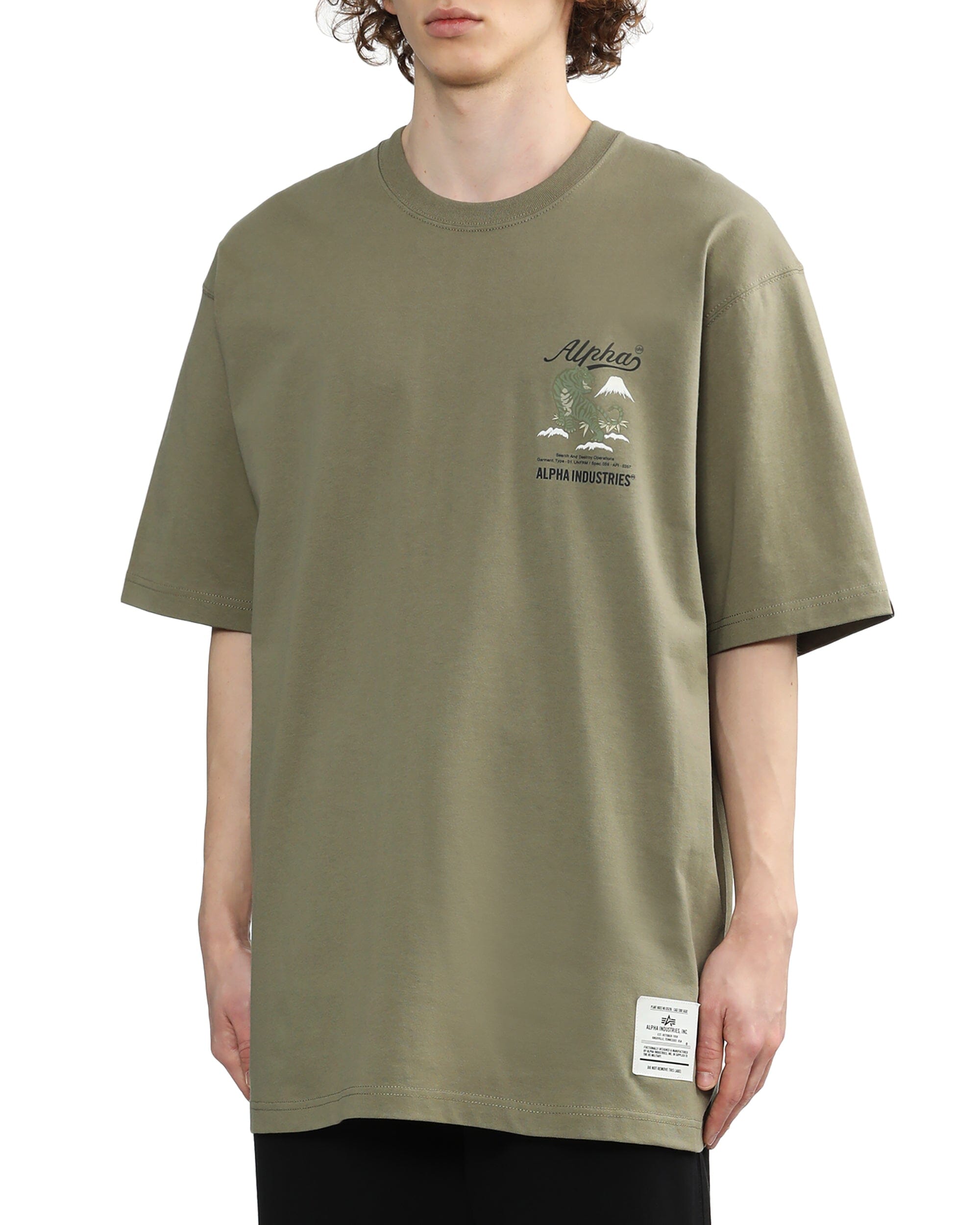 TIGER SEARCH AND DESTROY TEE - OLIVE
