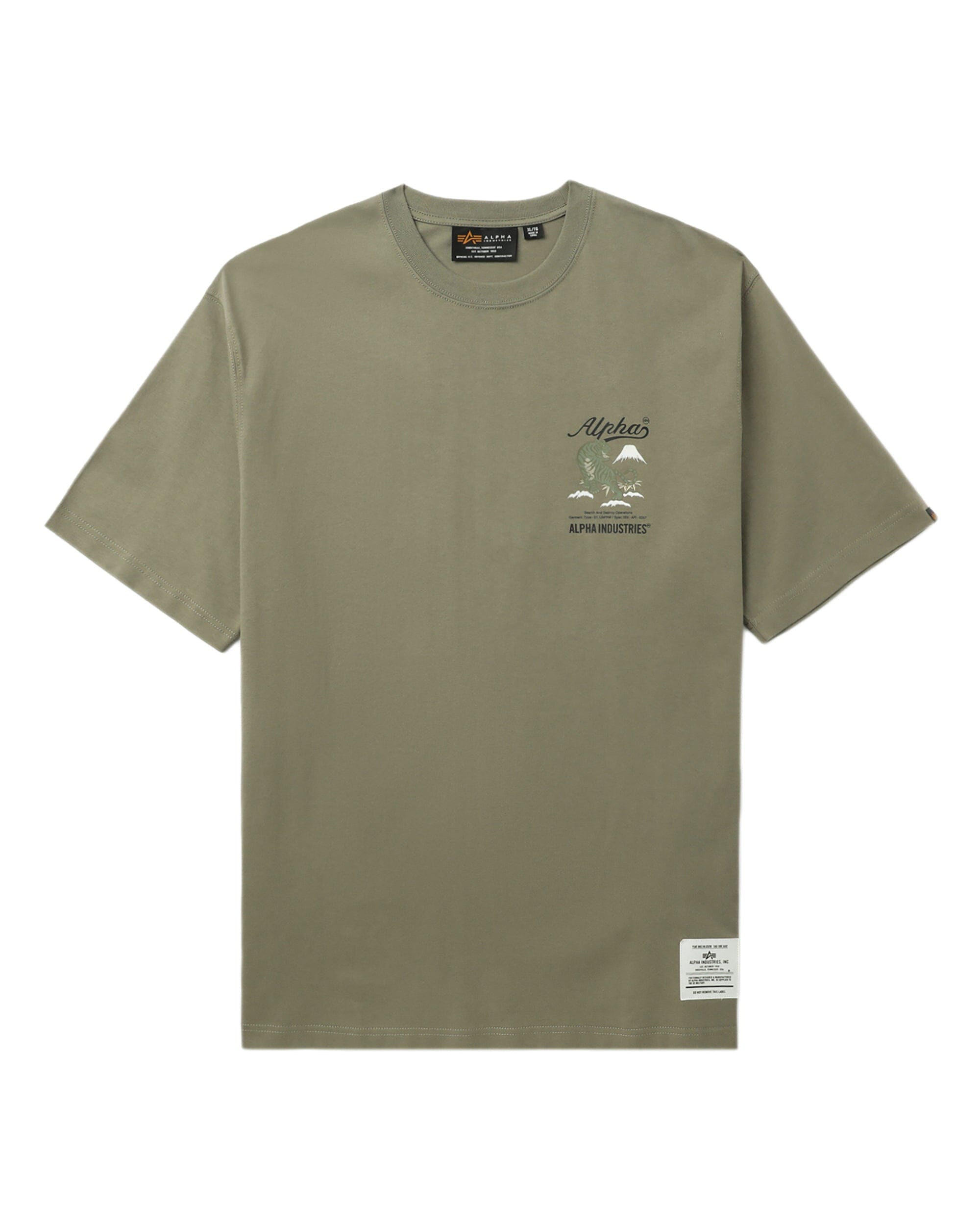 TIGER SEARCH AND DESTROY TEE - OLIVE