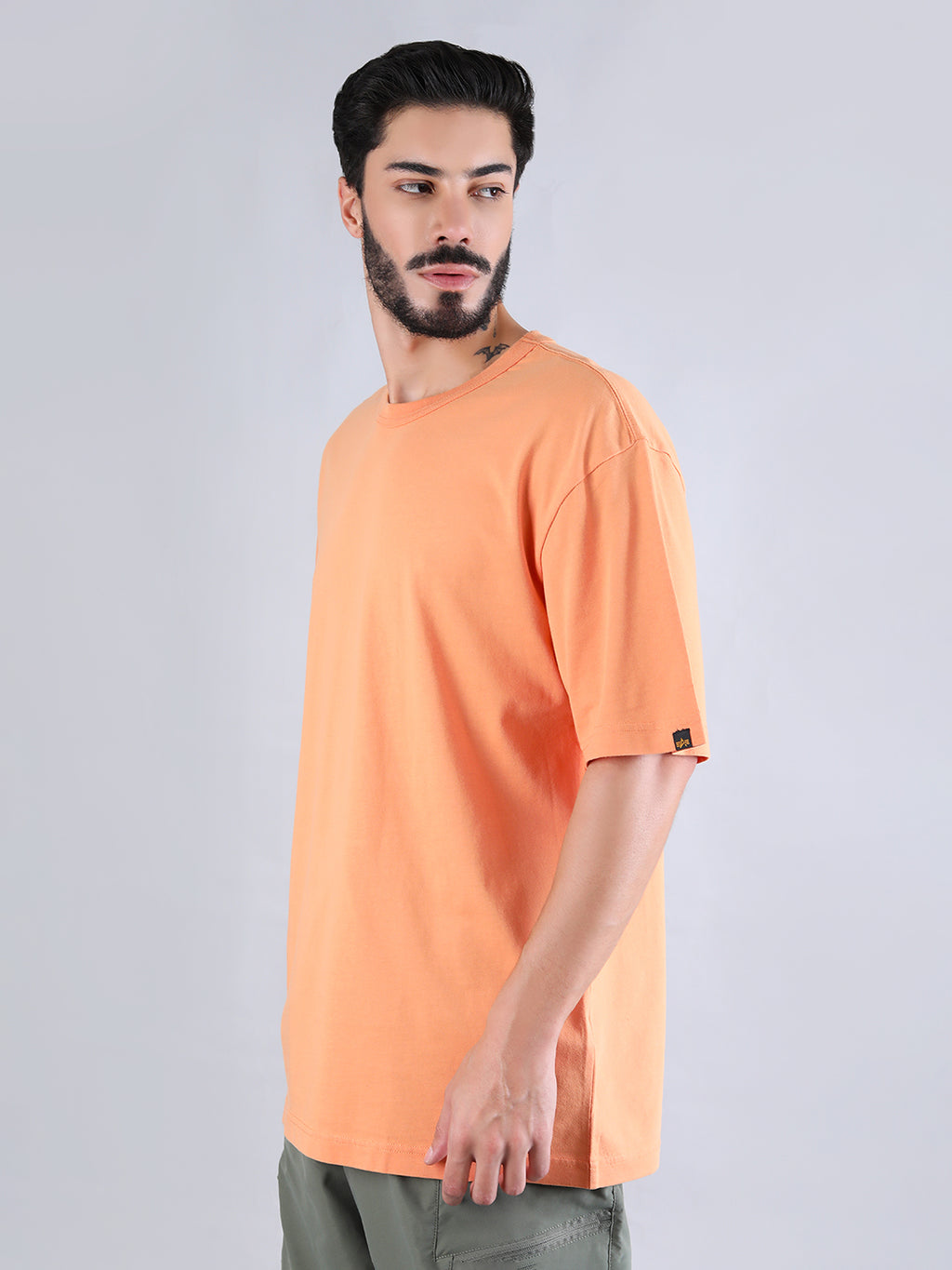 ALPHA INDUSTRIES: ESSENTIAL RELAXED TEE - MUTED SAFFRON