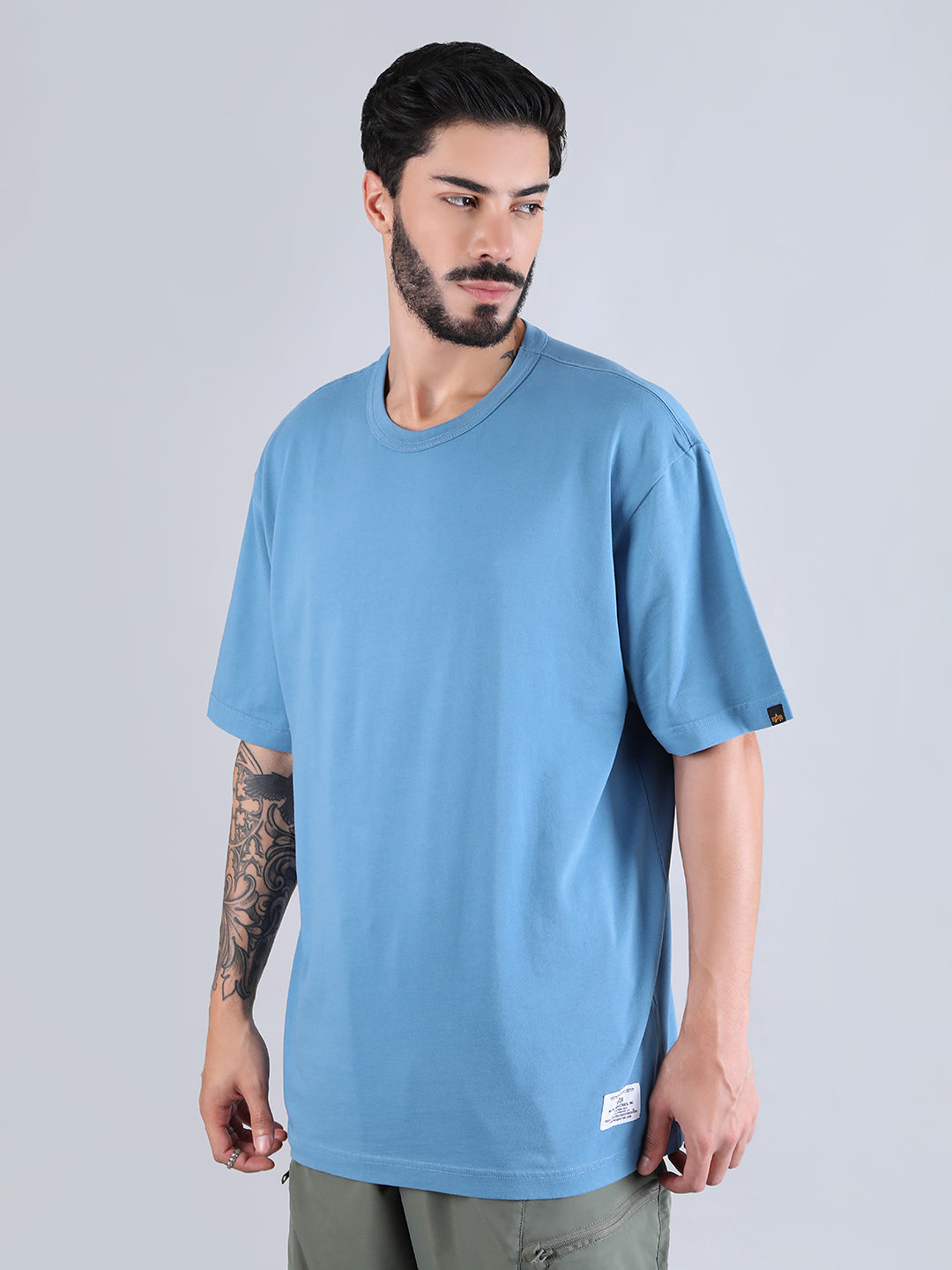 ALPHA INDUSTRIES: ESSENTIAL RELAXED TEE - ELEMENTAL BLUE