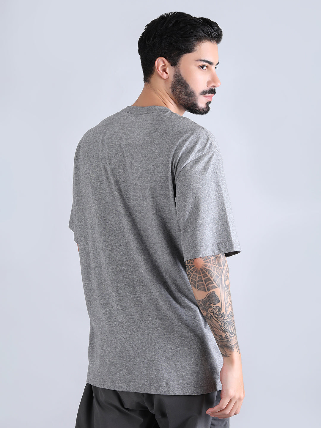 ALPHA INDUSTRIES: ESSENTIAL RELAXED TEE - MEDIUM CHARCOAL HEATHER