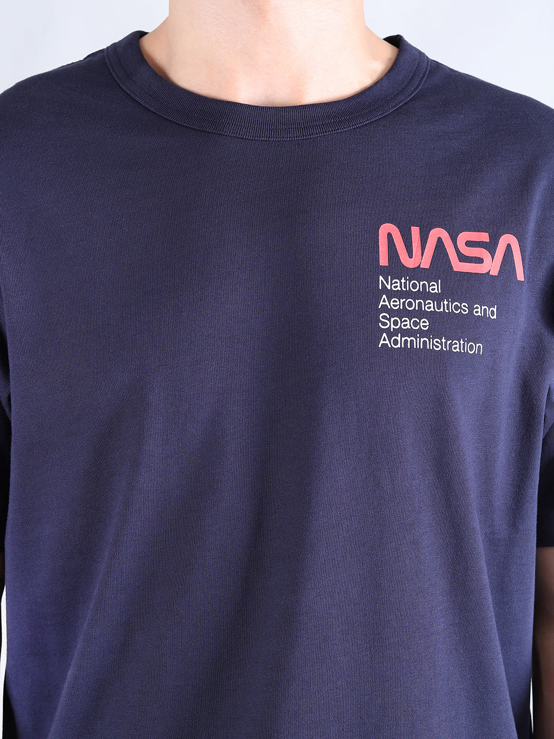 ALPHA INDUSTRIES: NASA WORM LOGO GEN II TEE - BLUE