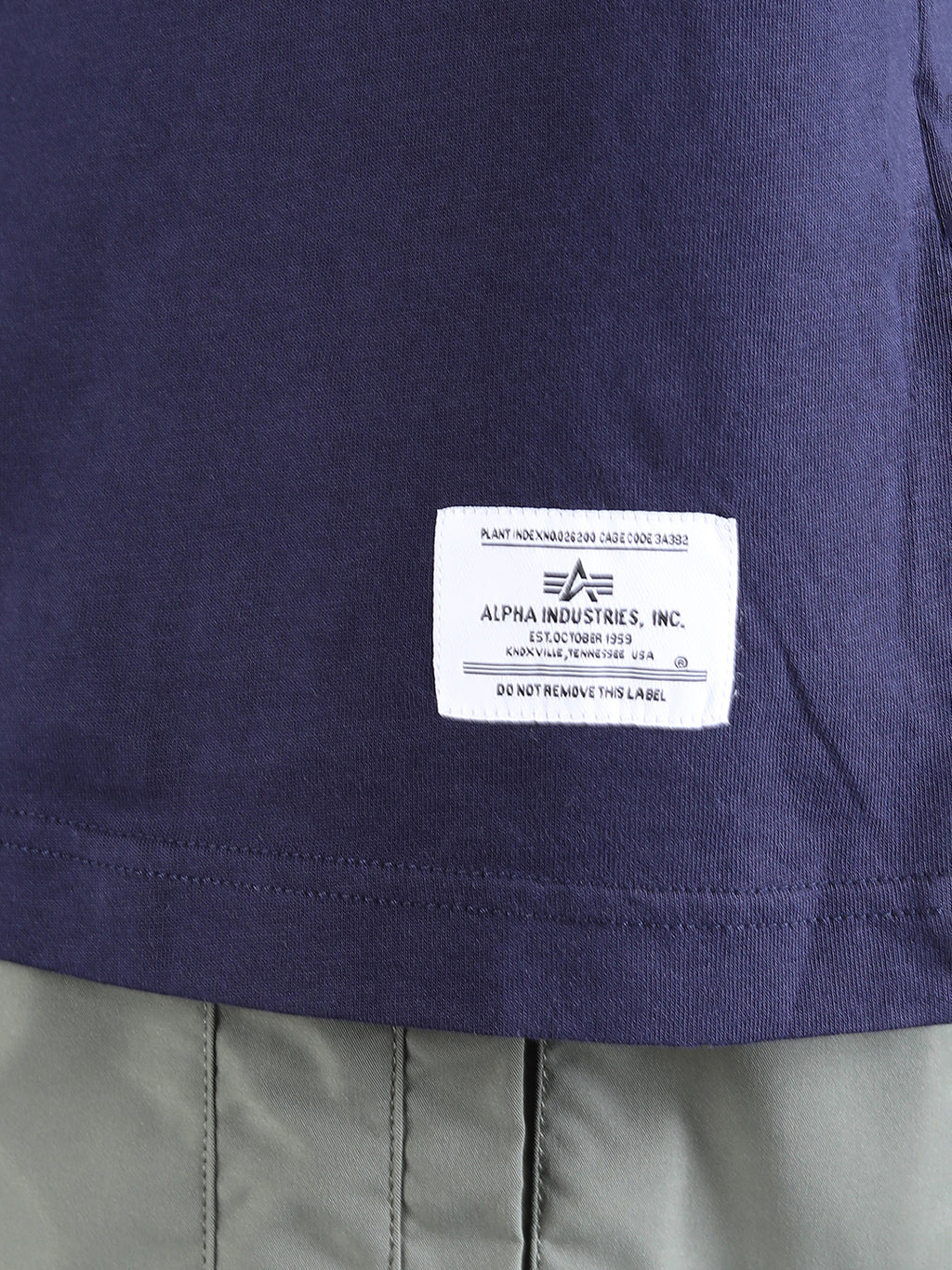 ALPHA INDUSTRIES: NASA WORM LOGO GEN II TEE - BLUE