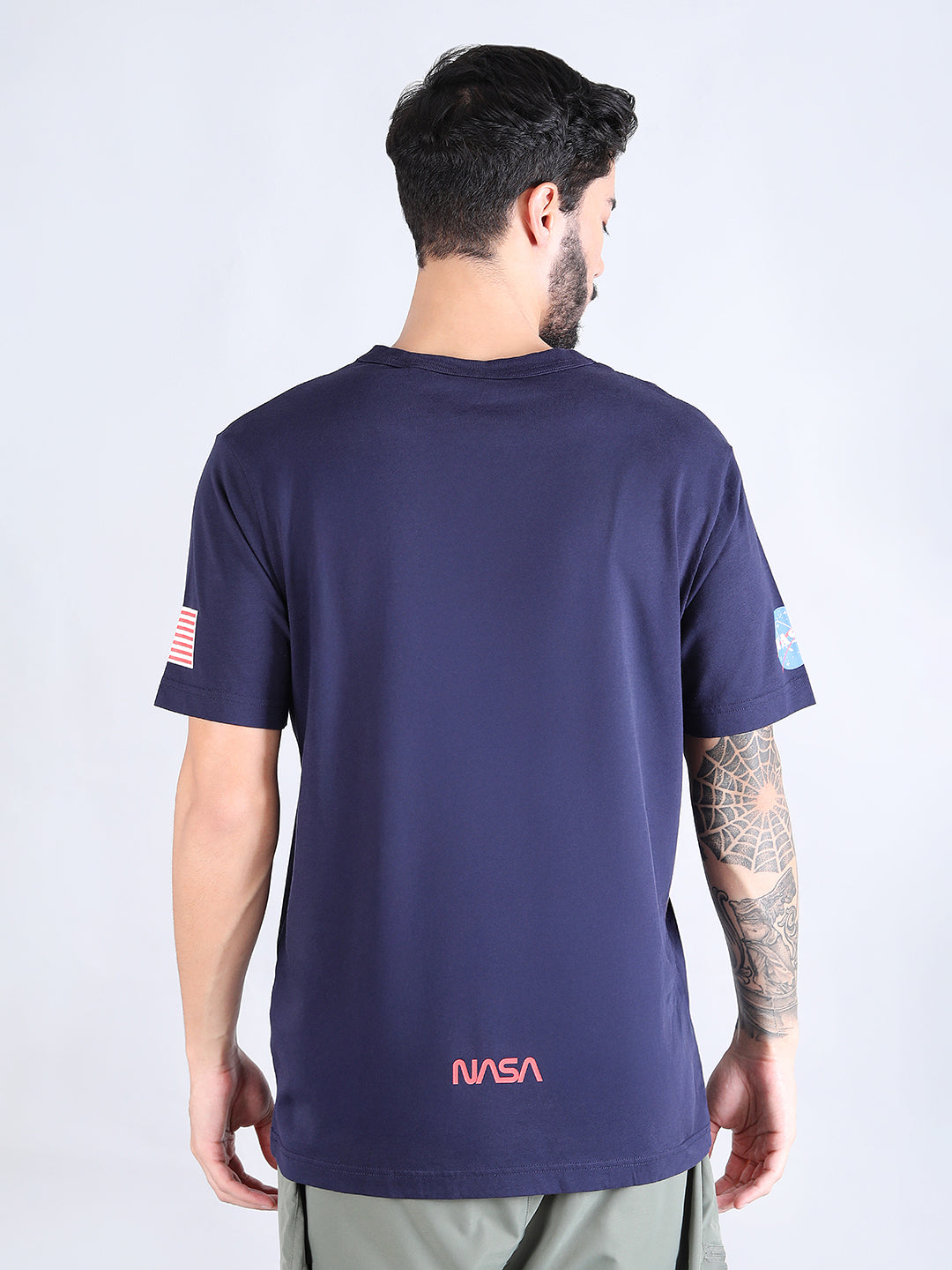 ALPHA INDUSTRIES: NASA WORM LOGO GEN II TEE - BLUE