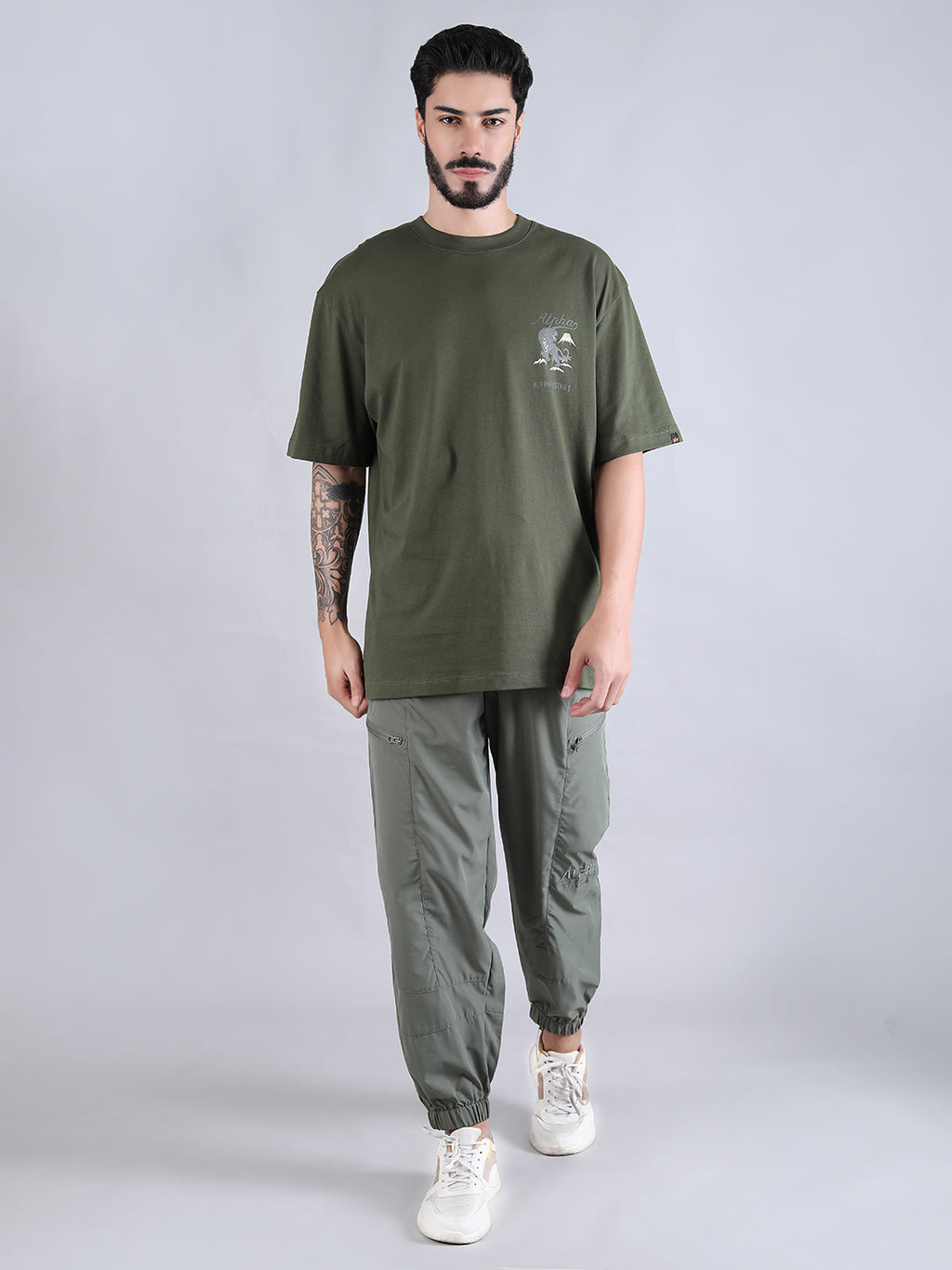 TIGER SEARCH AND DESTROY TEE - OLIVE