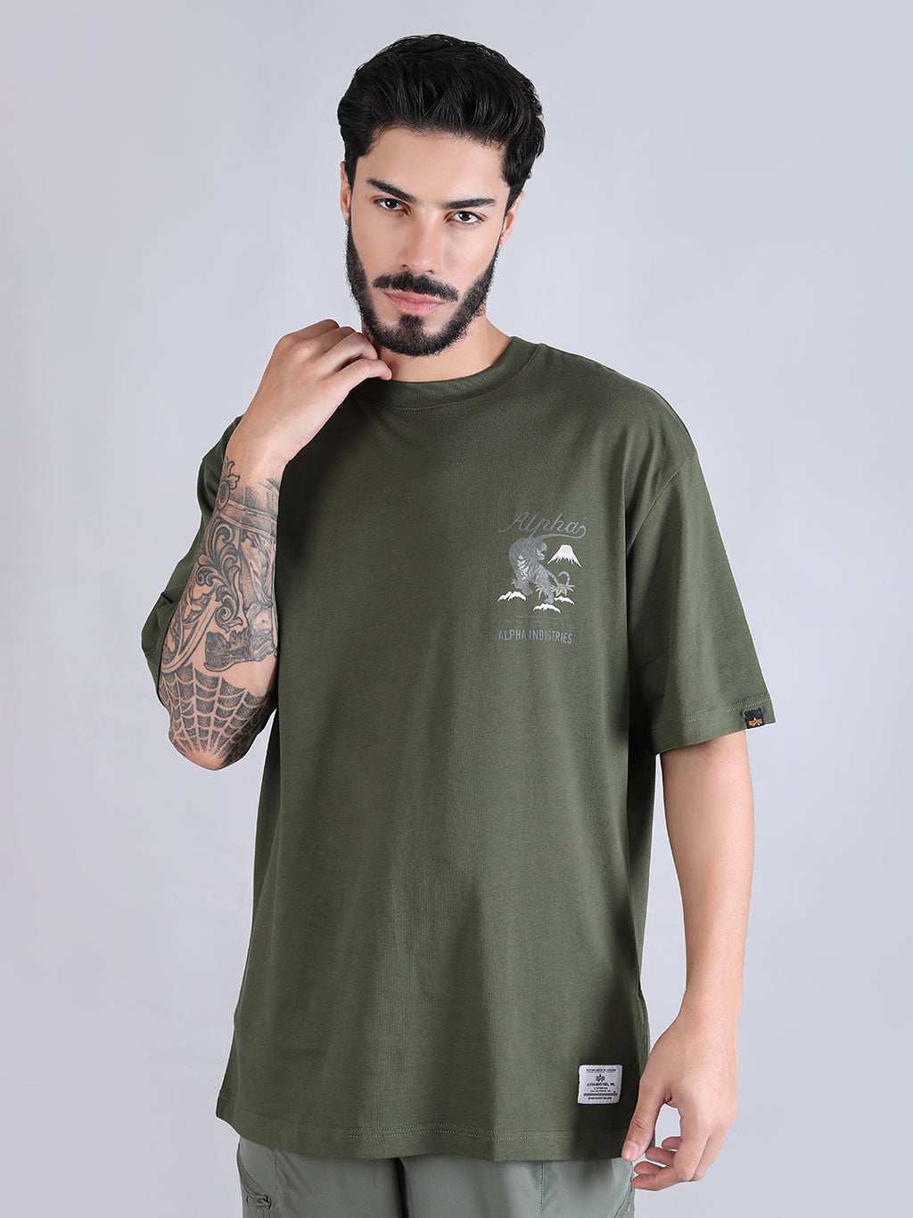TIGER SEARCH AND DESTROY TEE - OLIVE