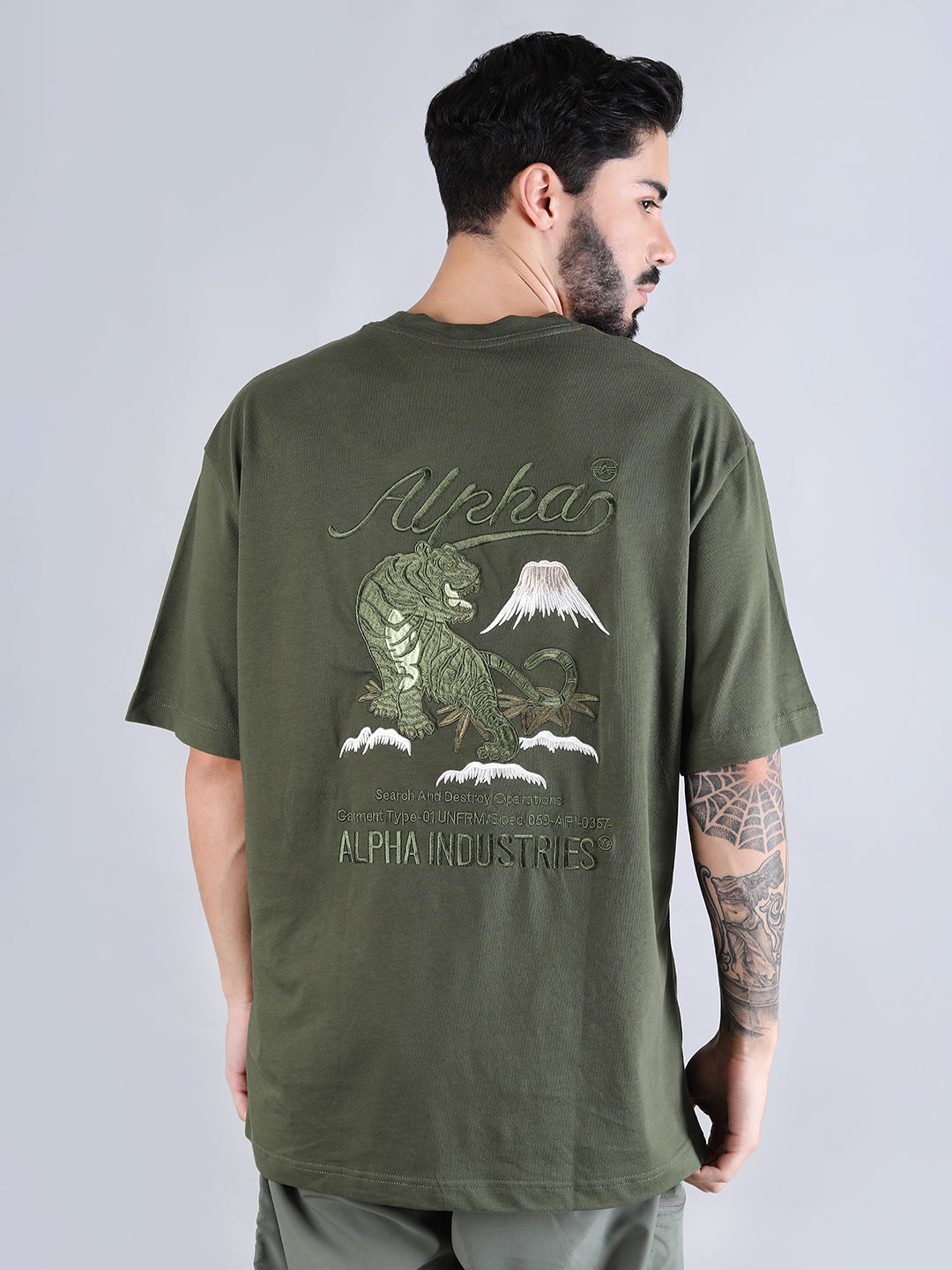 TIGER SEARCH AND DESTROY TEE - OLIVE