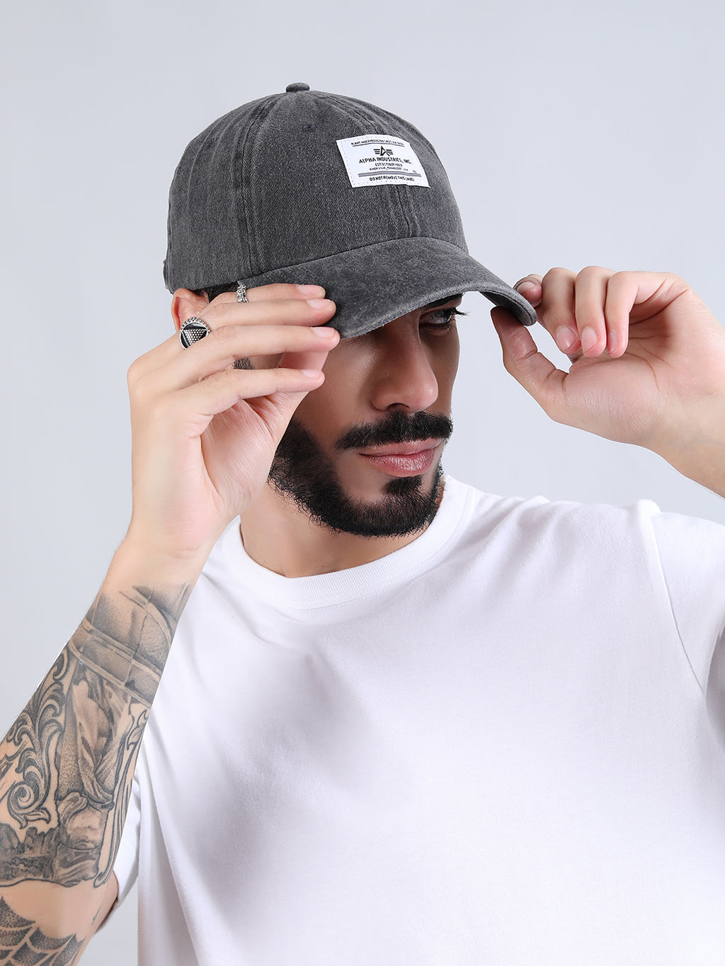 ALPHA INDUSTRIES: BATTLEWASH CAP: BLACK