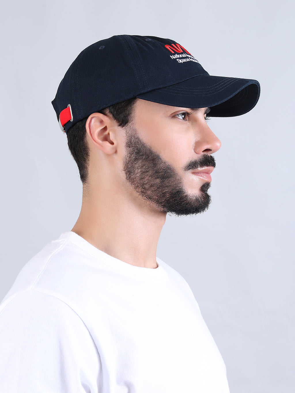 ALPHA INDUSTRIES: NASA WORM LOGO CAP- REPLICA BLUE
