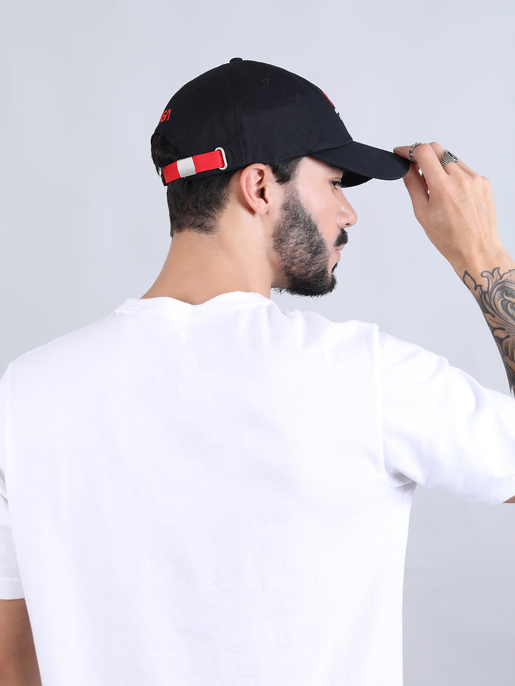 ALPHA INDUSTRIES: NASA WORM LOGO CAP -BLACK