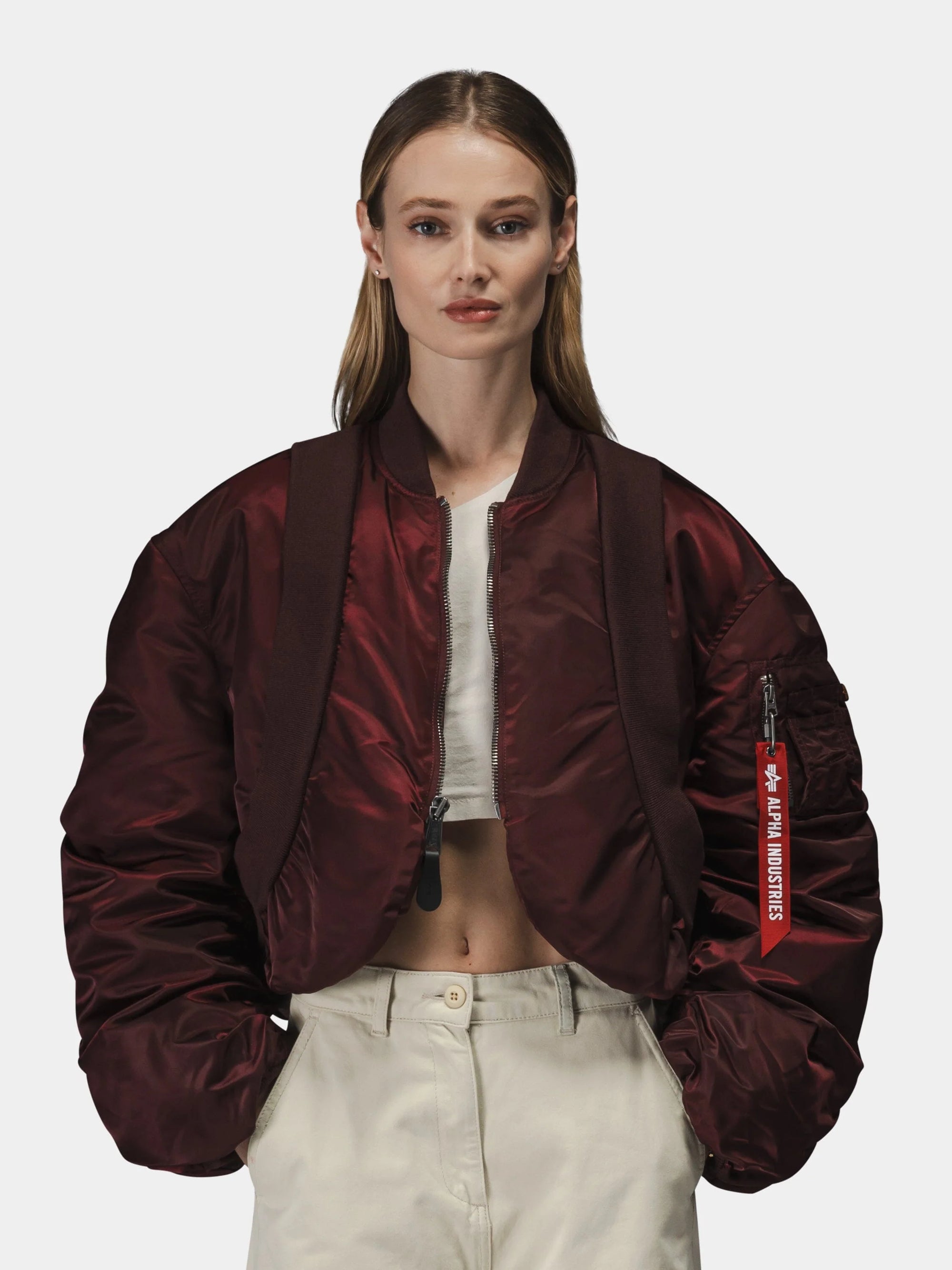ALPHA INDUSTRIES KNIT RIB MA-1 FLIGHT JACKET WOMENS