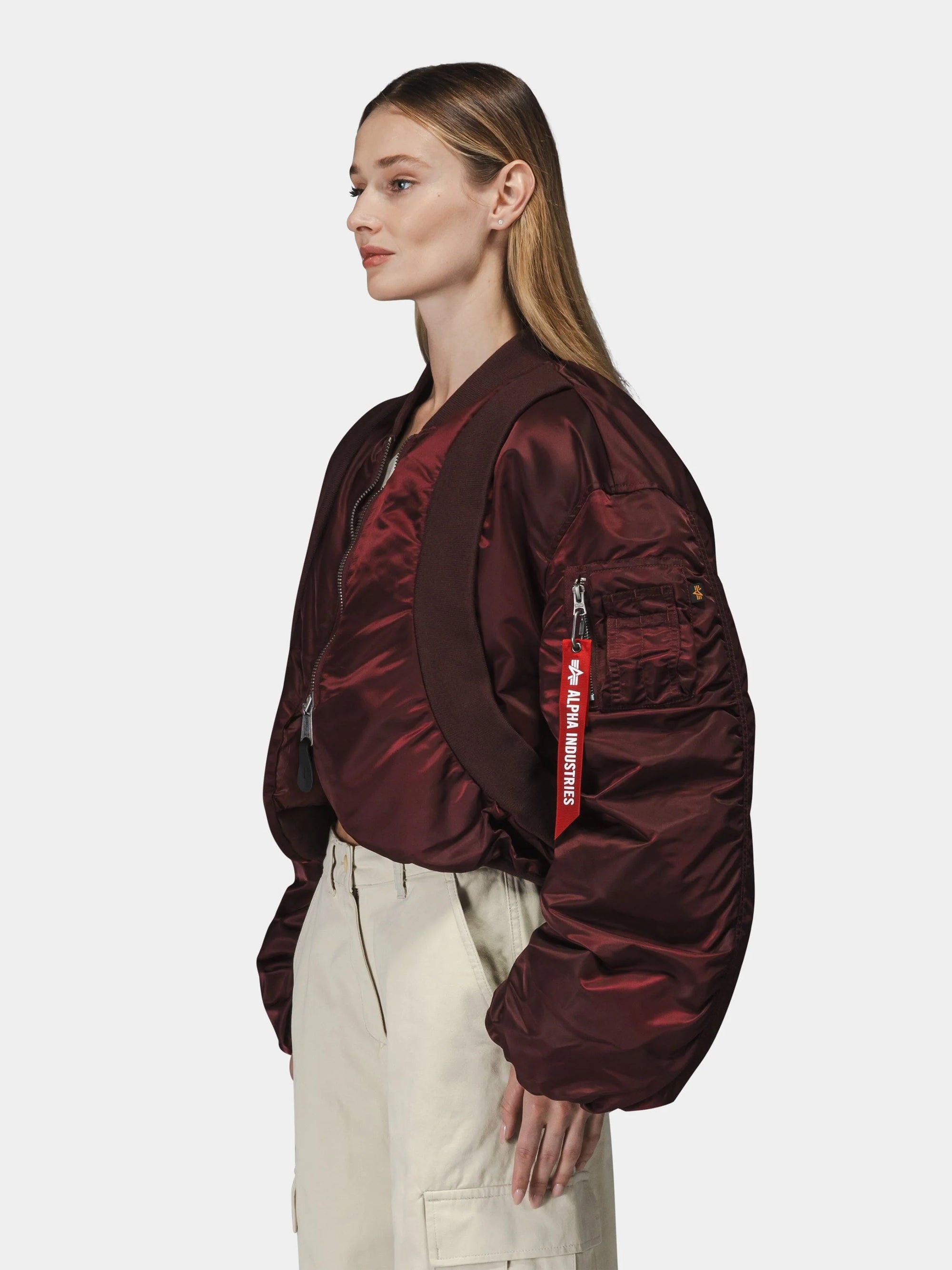 ALPHA INDUSTRIES KNIT RIB MA-1 FLIGHT JACKET WOMENS