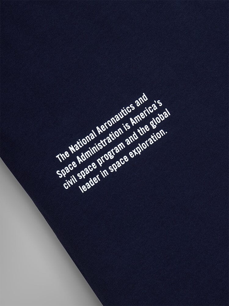 ALPHA INDUSTRIES: NASA WORM LOGO GEN II TEE - BLUE
