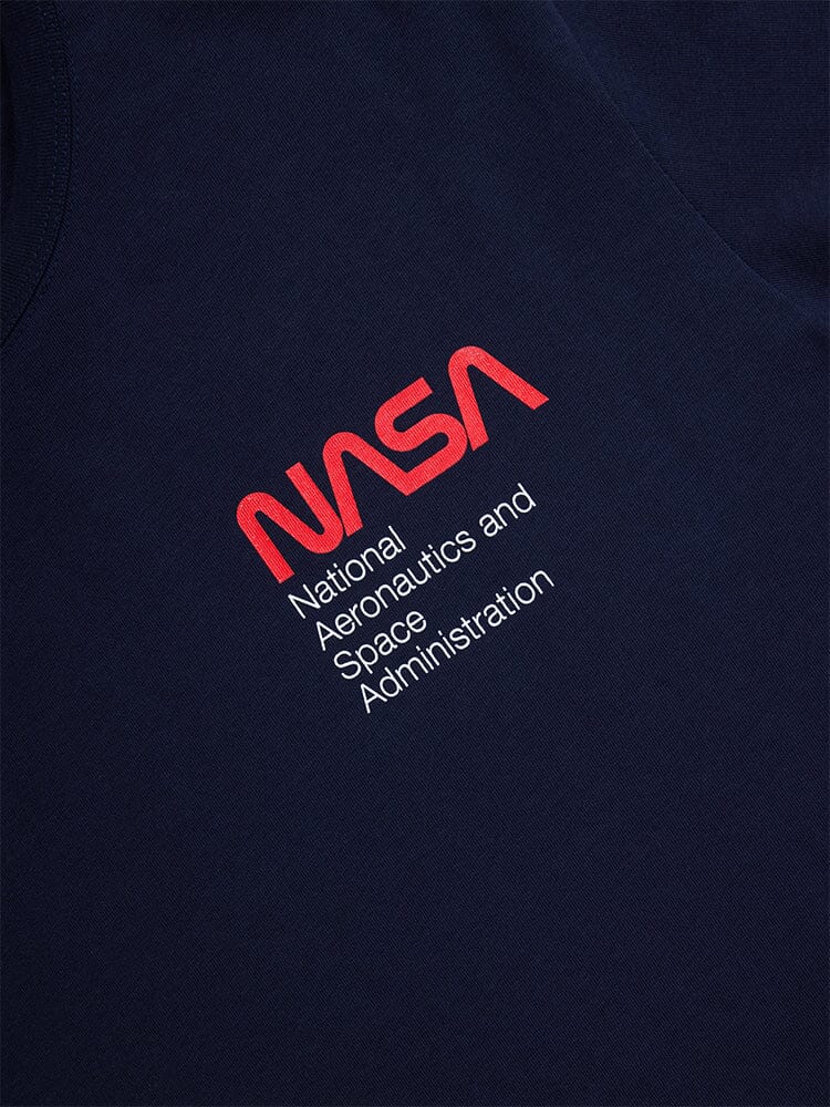 ALPHA INDUSTRIES: NASA WORM LOGO GEN II TEE - BLUE