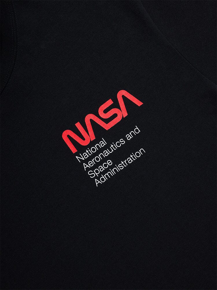 ALPHA INDUSTRIES: NASA WORM LOGO GEN II TEE- BLACK