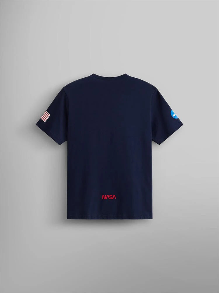 ALPHA INDUSTRIES: NASA WORM LOGO GEN II TEE - BLUE