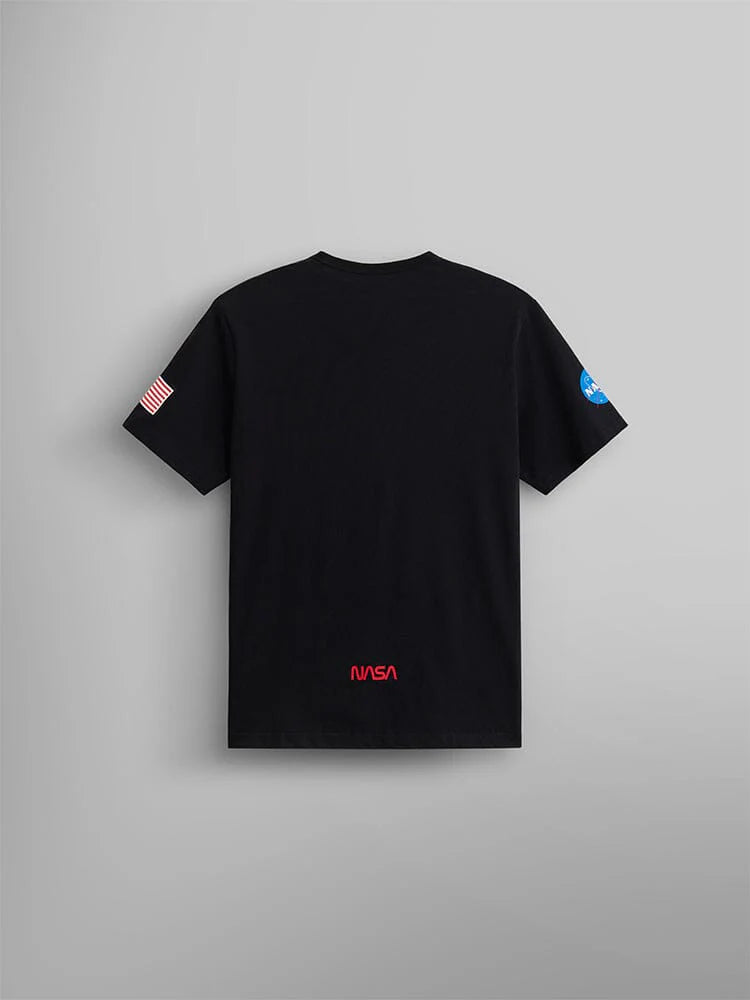 ALPHA INDUSTRIES: NASA WORM LOGO GEN II TEE- BLACK