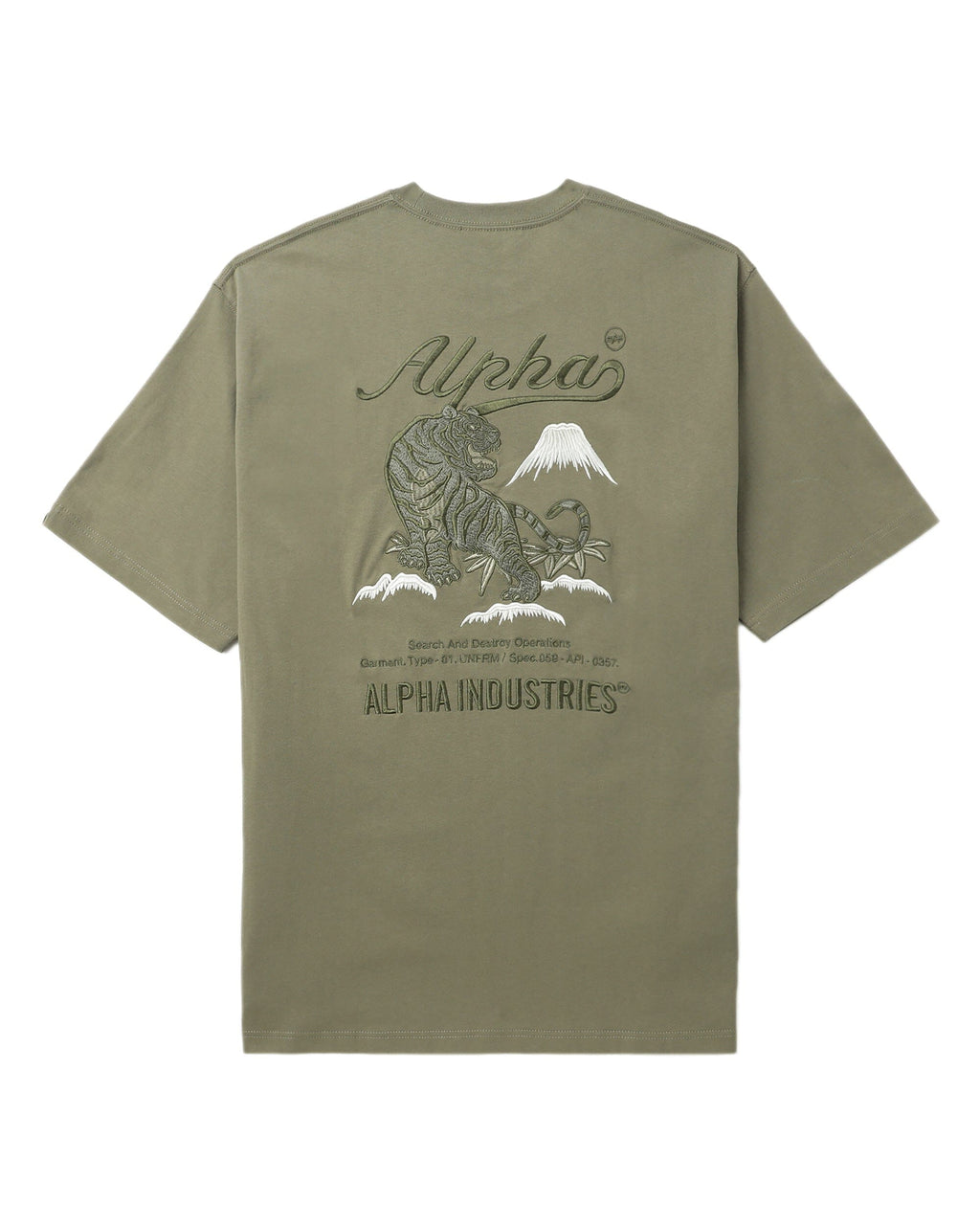TIGER SEARCH AND DESTROY TEE - OLIVE