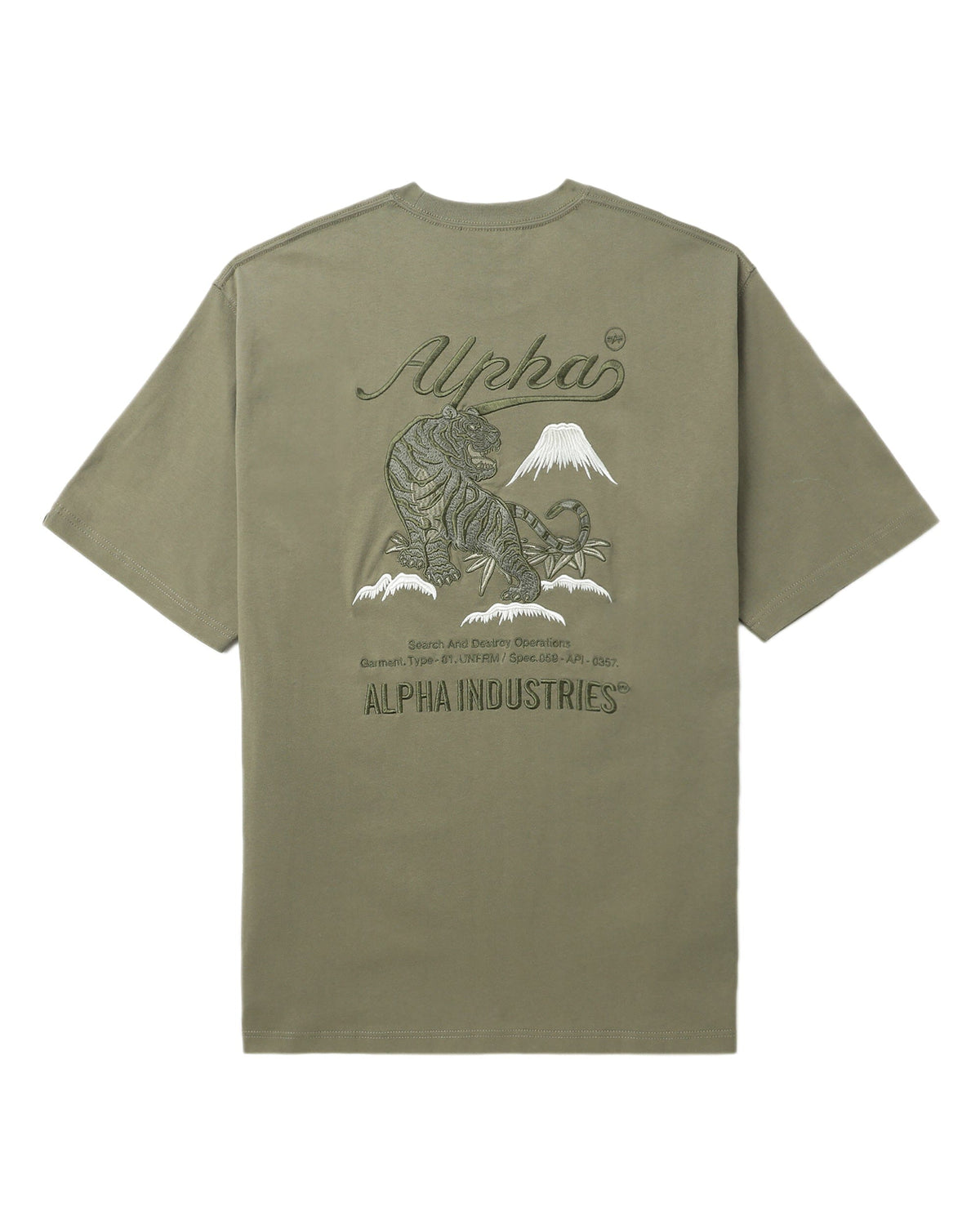 TIGER SEARCH AND DESTROY TEE - OLIVE